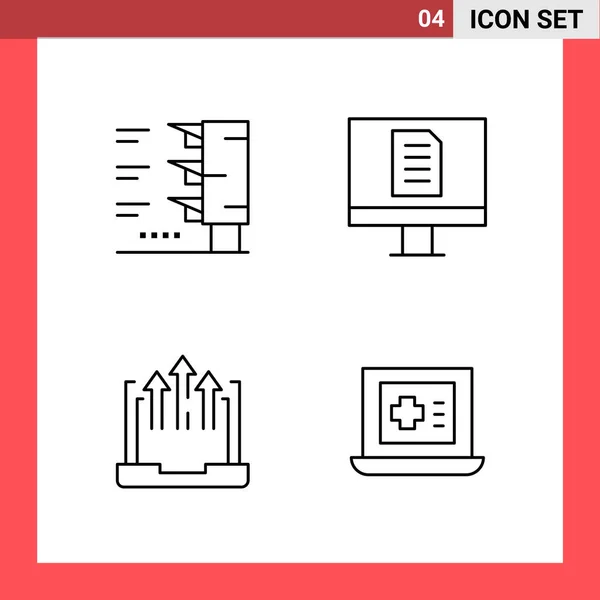 Set Universal Creative Icons Simply Vector Illustrations Web Mobile Apps — Stock Vector