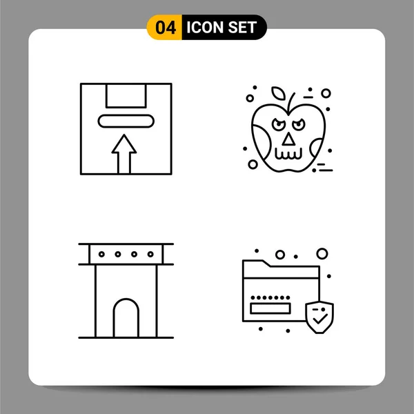 Set Universal Creative Icons Simply Vector Illustrations Web Mobile Apps — Stock Vector