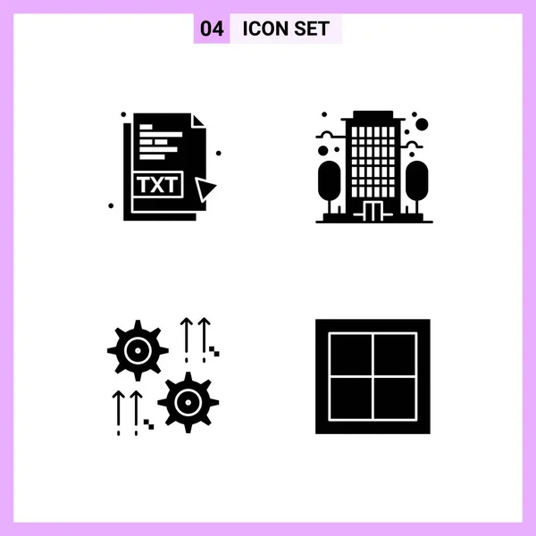 Conjunto Iconos Creativos Universales Simplemente Vector Ilustraciones Para Aplicaciones Web — Archivo Imágenes Vectoriales