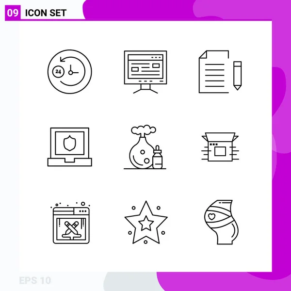 Set Universal Creative Icons Simply Vector Illustrations Web Mobile Apps — Stock Vector