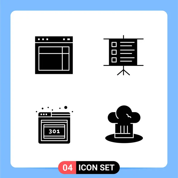 Conjunto Iconos Creativos Universales Simplemente Vector Ilustraciones Para Aplicaciones Web — Archivo Imágenes Vectoriales