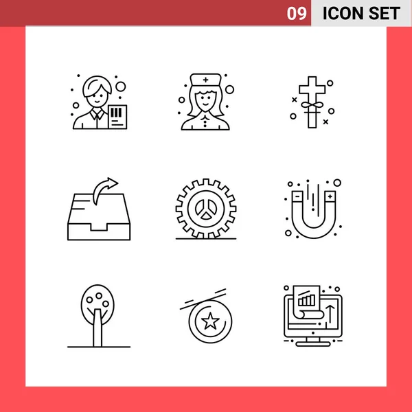 Conjunto Iconos Creativos Universales Simplemente Vector Ilustraciones Para Aplicaciones Web — Vector de stock