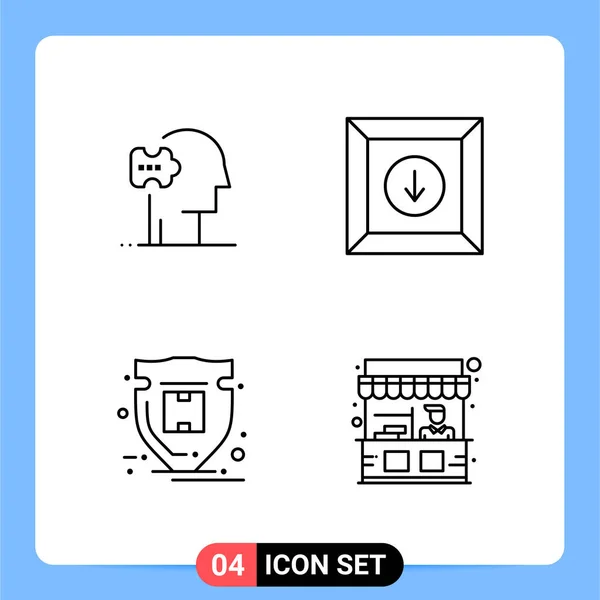 Conjunto Iconos Creativos Universales Simplemente Vector Ilustraciones Para Aplicaciones Web — Archivo Imágenes Vectoriales