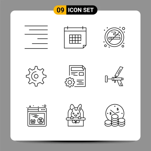 Set Dari Ikon Kreatif Universal Cukup Ilustrasi Vektor Untuk Aplikasi - Stok Vektor