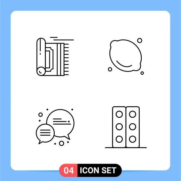 Conjunto Iconos Creativos Universales Simplemente Vector Ilustraciones Para Aplicaciones Web — Archivo Imágenes Vectoriales