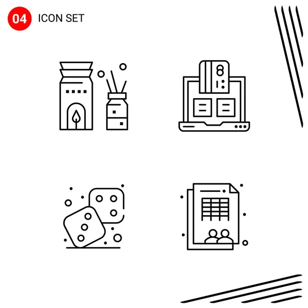 Conjunto Iconos Creativos Universales Simplemente Vector Ilustraciones Para Aplicaciones Web — Vector de stock