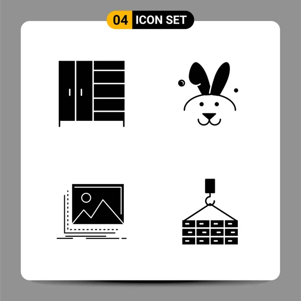 Set Dari Ikon Kreatif Universal Cukup Ilustrasi Vektor Untuk Aplikasi - Stok Vektor