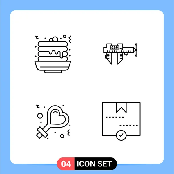 Conjunto Iconos Creativos Universales Simplemente Vector Ilustraciones Para Aplicaciones Web — Archivo Imágenes Vectoriales