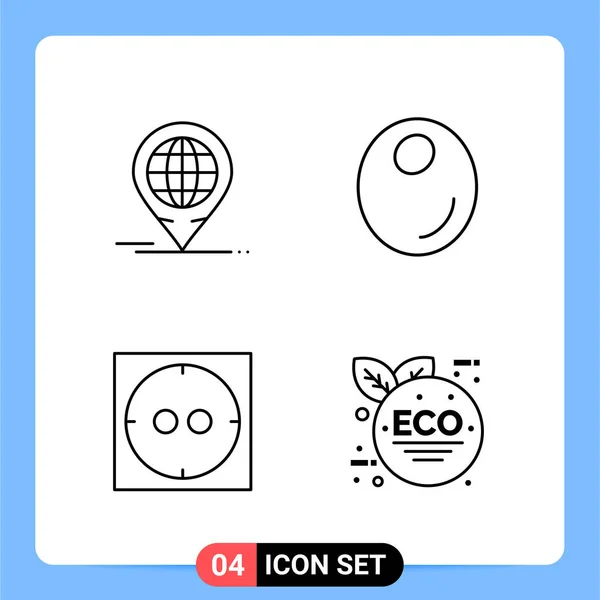 Set Universal Creative Icons Simply Vector Illustrations Web Mobile Apps — Stock Vector