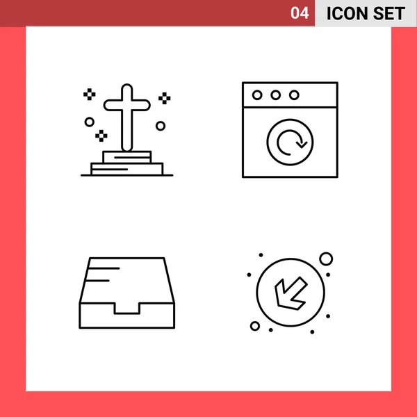 Set Universal Creative Icons Simply Vector Illustrations Web Mobile Apps — Stock Vector