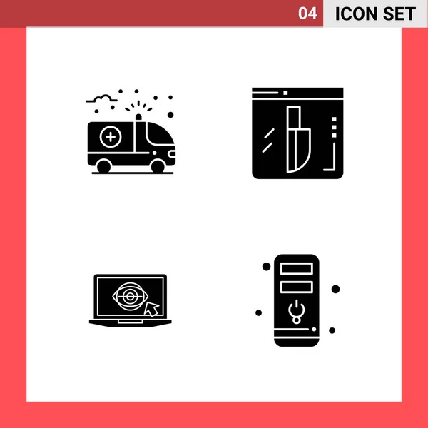 Conjunto Iconos Creativos Universales Simplemente Vector Ilustraciones Para Aplicaciones Web — Vector de stock