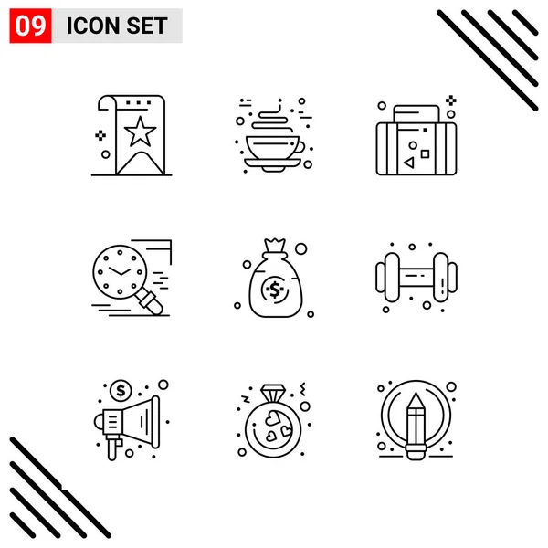 Conjunto Iconos Creativos Universales Simplemente Vector Ilustraciones Para Aplicaciones Web — Vector de stock