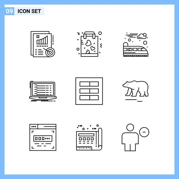 Set Universal Creative Icons Simply Vector Illustrations Web Mobile Apps — Stock Vector