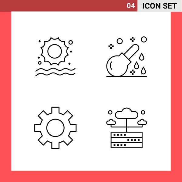 Conjunto Iconos Creativos Universales Simplemente Vector Ilustraciones Para Aplicaciones Web — Archivo Imágenes Vectoriales