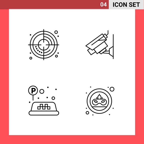 Set Universal Creative Icons Simply Vector Illustrations Web Mobile Apps — Stock Vector