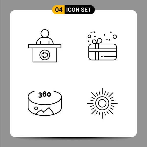 Conjunto Iconos Creativos Universales Simplemente Vector Ilustraciones Para Aplicaciones Web — Vector de stock