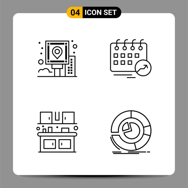 Conjunto Iconos Creativos Universales Simplemente Vector Ilustraciones Para Aplicaciones Web — Vector de stock