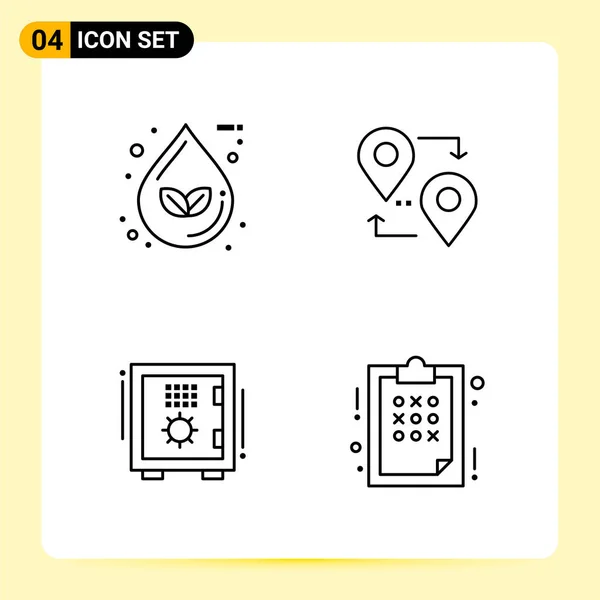 Conjunto Iconos Creativos Universales Simplemente Vector Ilustraciones Para Aplicaciones Web — Archivo Imágenes Vectoriales