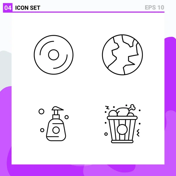 Conjunto Iconos Creativos Universales Simplemente Vector Ilustraciones Para Aplicaciones Web — Vector de stock