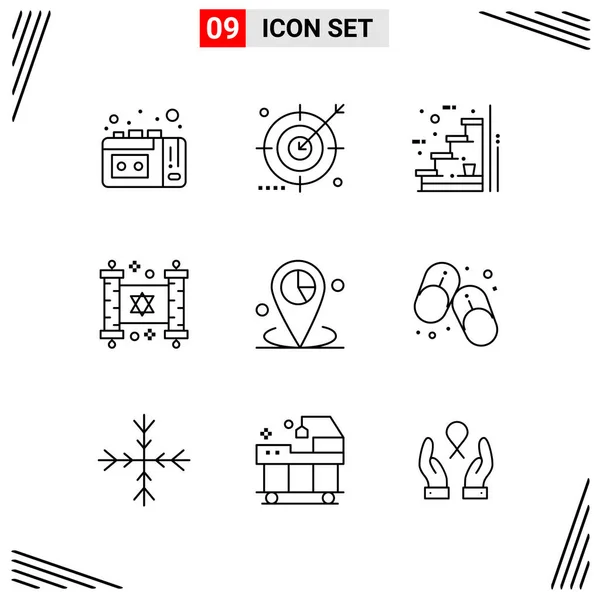 Set Universal Creative Icons Simply Vector Illustrations Web Mobile Apps — Stock Vector