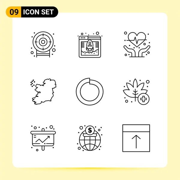 Conjunto Iconos Creativos Universales Simplemente Vector Ilustraciones Para Aplicaciones Web — Archivo Imágenes Vectoriales