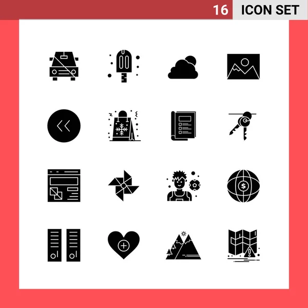 Conjunto Iconos Creativos Universales Simplemente Vector Ilustraciones Para Aplicaciones Web — Vector de stock