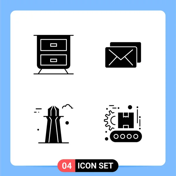 Conjunto Iconos Creativos Universales Simplemente Vector Ilustraciones Para Aplicaciones Web — Archivo Imágenes Vectoriales