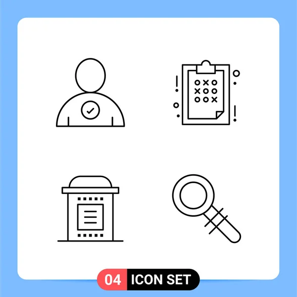 Conjunto Iconos Creativos Universales Simplemente Vector Ilustraciones Para Aplicaciones Web — Vector de stock