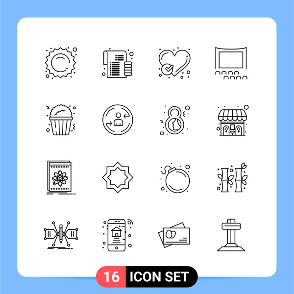 Conjunto Iconos Creativos Universales Simplemente Vector Ilustraciones Para Aplicaciones Web — Vector de stock