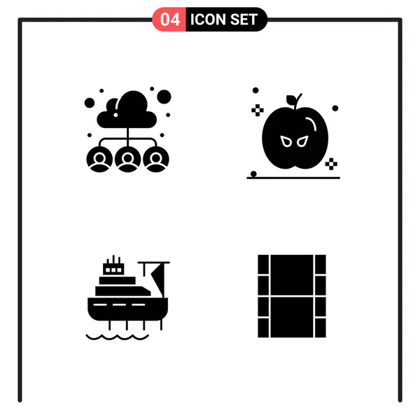 Conjunto Iconos Creativos Universales Simplemente Vector Ilustraciones Para Aplicaciones Web — Vector de stock