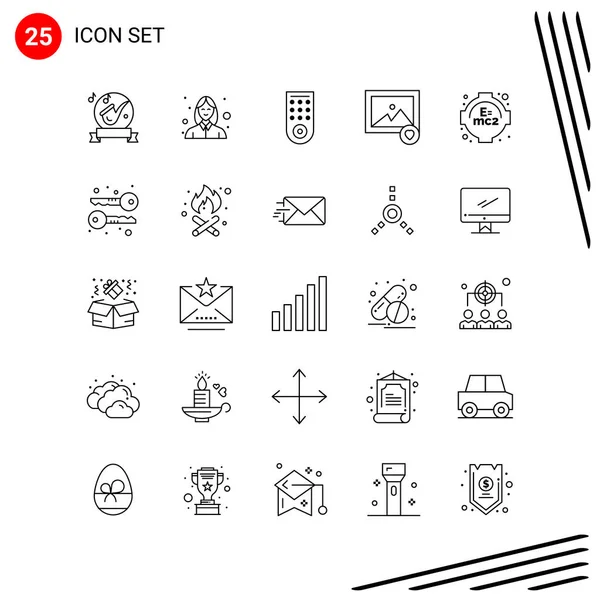 Set Universal Creative Icons Simply Vector Illustrations Web Mobile Apps — Stock Vector