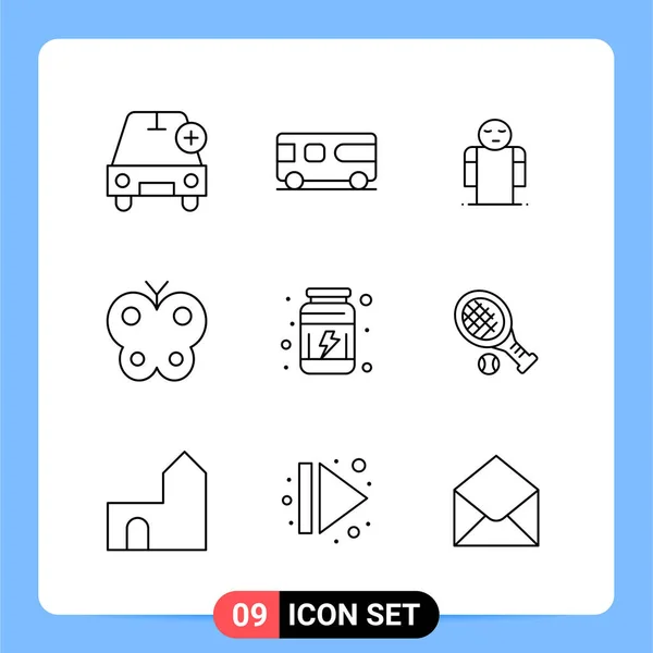 Conjunto Iconos Creativos Universales Simplemente Vector Ilustraciones Para Aplicaciones Web — Vector de stock