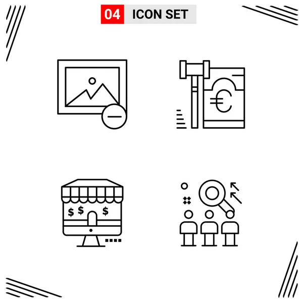 Conjunto Iconos Creativos Universales Simplemente Vector Ilustraciones Para Aplicaciones Web — Vector de stock