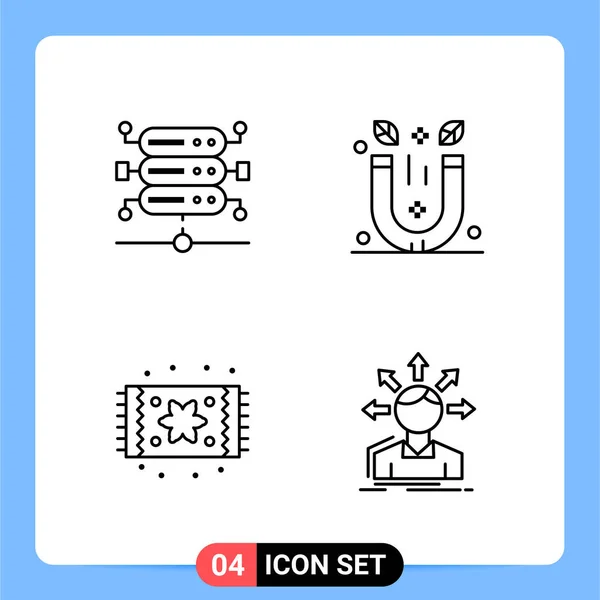 Conjunto Iconos Creativos Universales Simplemente Vector Ilustraciones Para Aplicaciones Web — Archivo Imágenes Vectoriales