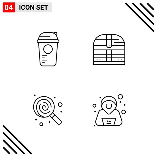 Set Universal Creative Icons Simply Vector Illustrations Web Mobile Apps — Stock Vector