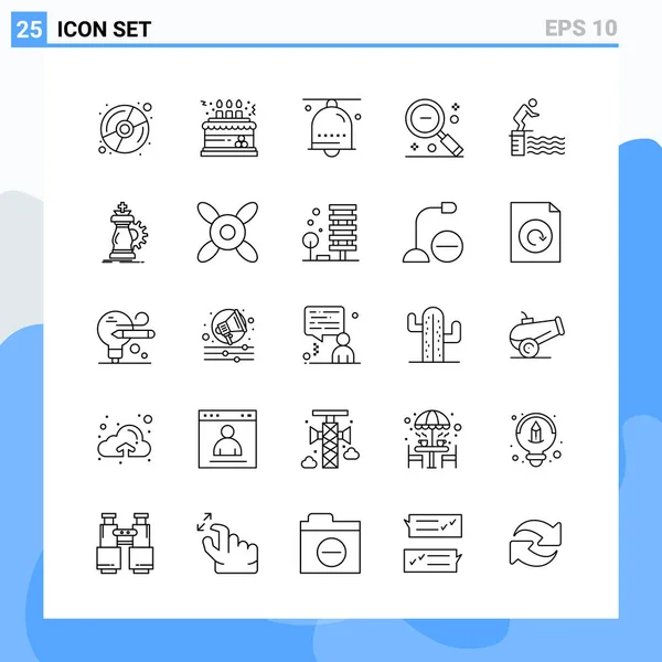 Set Universal Creative Icons Simply Vector Illustrations Web Mobile Apps — Stock Vector