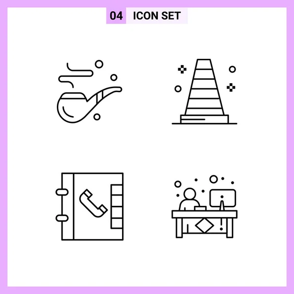 Conjunto Iconos Creativos Universales Simplemente Vector Ilustraciones Para Aplicaciones Web — Archivo Imágenes Vectoriales