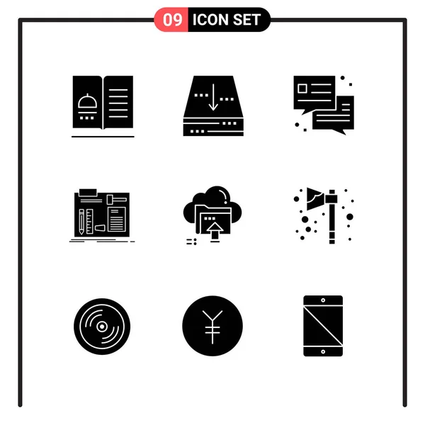 Conjunto Iconos Creativos Universales Simplemente Vector Ilustraciones Para Aplicaciones Web — Vector de stock