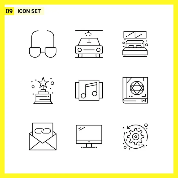 Conjunto Iconos Creativos Universales Simplemente Vector Ilustraciones Para Aplicaciones Web — Vector de stock