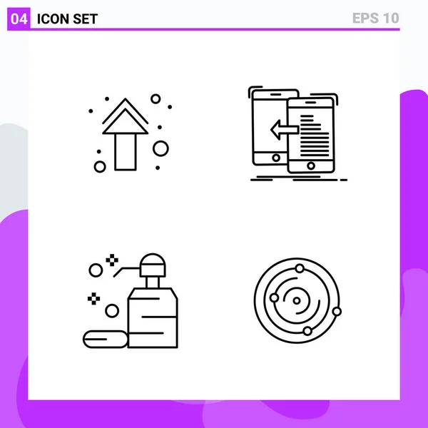 Conjunto Iconos Creativos Universales Simplemente Vector Ilustraciones Para Aplicaciones Web — Vector de stock