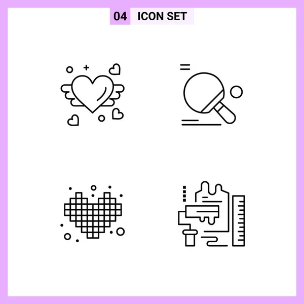 Conjunto Iconos Creativos Universales Simplemente Vector Ilustraciones Para Aplicaciones Web — Vector de stock