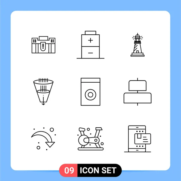 Conjunto Iconos Creativos Universales Simplemente Vector Ilustraciones Para Aplicaciones Web — Vector de stock