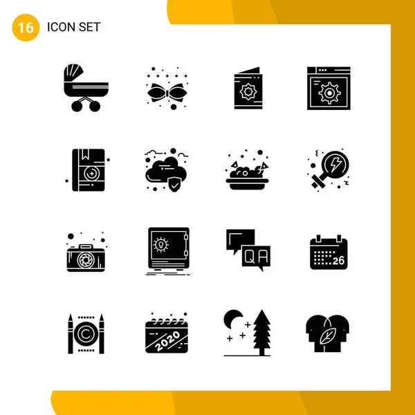 Set of 16 Universal Icons Business Vector — Stock Vector