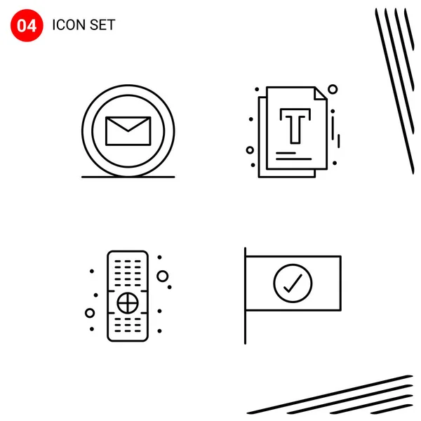 Set Universal Creative Icons Simply Vector Illustrations Web Mobile Apps — Stock Vector