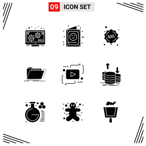 Conjunto Iconos Creativos Universales Simplemente Vector Ilustraciones Para Aplicaciones Web — Vector de stock