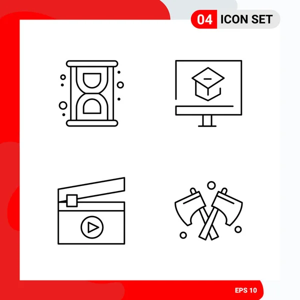 Conjunto Iconos Creativos Universales Ilustración Vectorial — Vector de stock