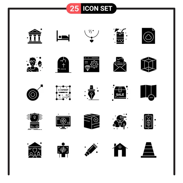 Vector Ilustración Iconos Modernos Conjunto — Vector de stock