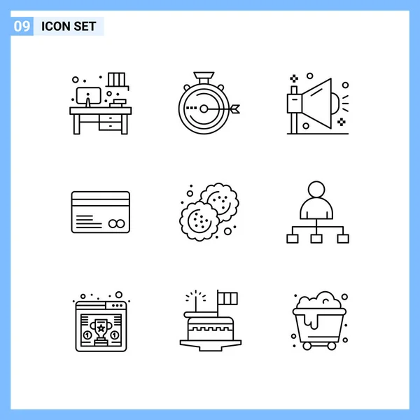 Set Universal Creative Icons Simply Vector Illustrations Web Mobile Apps — Stock Vector