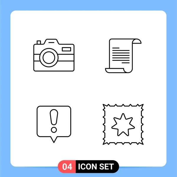 Conjunto Iconos Creativos Universales Simplemente Vector Ilustraciones Para Aplicaciones Web — Vector de stock