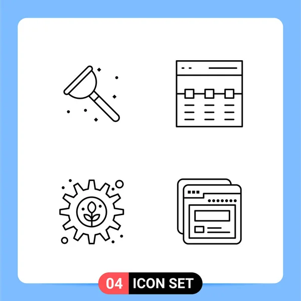 Conjunto Iconos Creativos Universales Simplemente Vector Ilustraciones Para Aplicaciones Web — Vector de stock